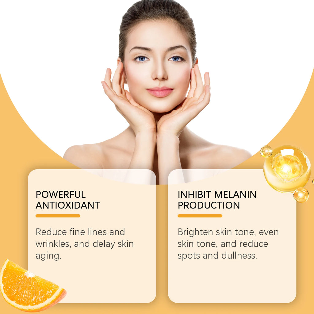 Vitamin C Brightening Face Cream Improve Dullness Powerful Antioxidation Lock Moisture Reduce Fine Line Moisturizing Face Lotion Oasis Select