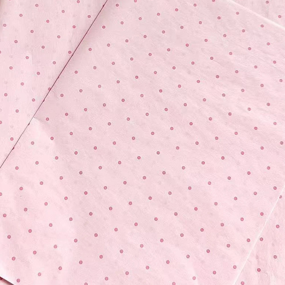 Ins Pink Wavy Dots Snow Pear Paper Gift Wrapping Paper Small Fresh Bouquet Wrapping Paper Gift Paper Diy Handmade Materials Oasis Select