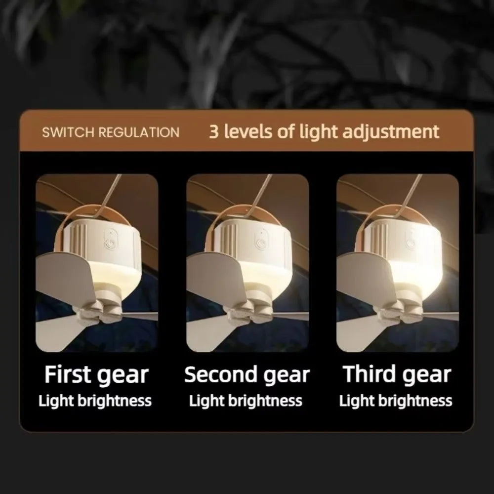 Rechargeable Ceiling Fan Light LED Lighting Remote Control Hanging Fan Light 3 Speed Settings with Remote Control Oasis Select