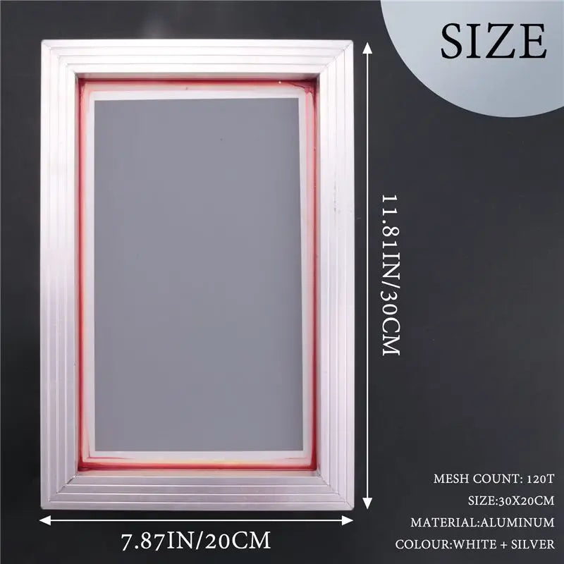 LIKE WISH 2Pcs A4 Screen Printing Aluminum Frame Stretched 120T Silk Screen Polyester Screen For Printed Circuit Board Oasis Select