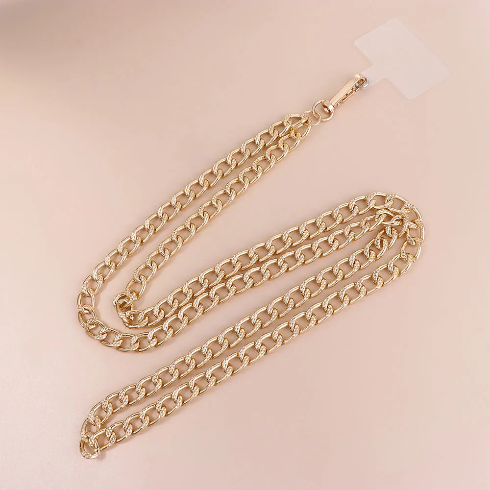 Long Phone Straps Anti-lost Lanyard Mobile Phone Accessories Crossbody Chain Metal for Women Phone Case Hanging Cord Oasis Select 11mm gold