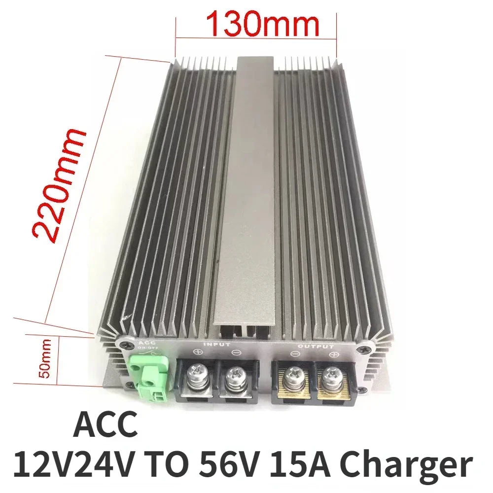 12V24V to 56V 15A 20A 30A lead-acid chargers DC DC boost automotive battery chargers for auxiliary batteries CE Oasis Select 12V24V-56V15ACharger 12V(24V) 56V