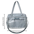 Japanese Style Cute Itabag Crossbody Shoulder Bag Ulzzang Sweet Fashion Bag for Girls DIY Badge & Plush Doll Display Ita Bag Oasis Select Blue 36X8X26cm
