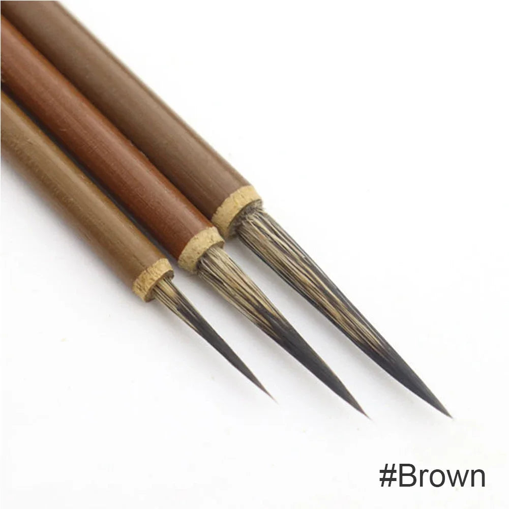 3-Piece Chinese Calligraphy Hook Line Fine Paint Brush Set