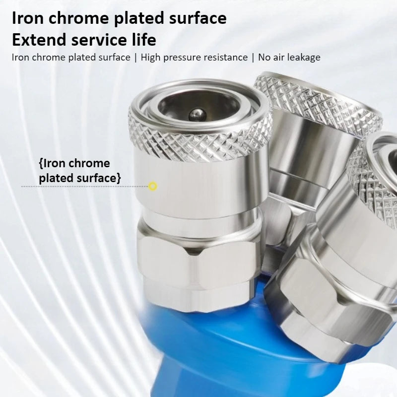 Three Way and Two-waySMV SMY Air Compressor Pneumatic Joint Circular Bidirectional Circular Internal Thread Quick Connector Tool Oasis Select