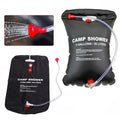 20L Portable Camping Shower Bag Outdoor Travel Hiking BBQ Cycling Beach Swimming Solar Heated Bathing Water Bag Oasis Select 1 Piece