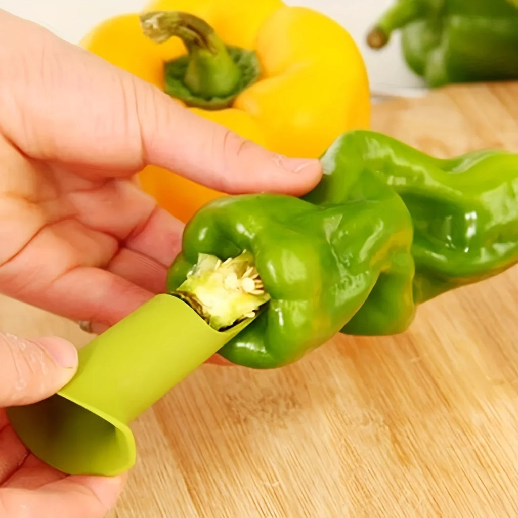 2pcs Pepper Core And Seed Remover, Plastic Pepper Core Remover, Multifunctional Kitchen Pepper Seed Remover, Kitchen Tools Oasis Select