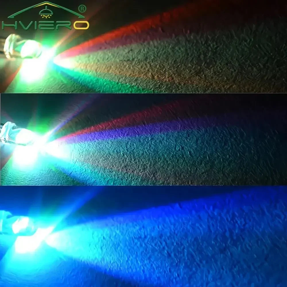 10PCS 3mm RGB Flash LED Diodes – Fast & Slow Rainbow Color