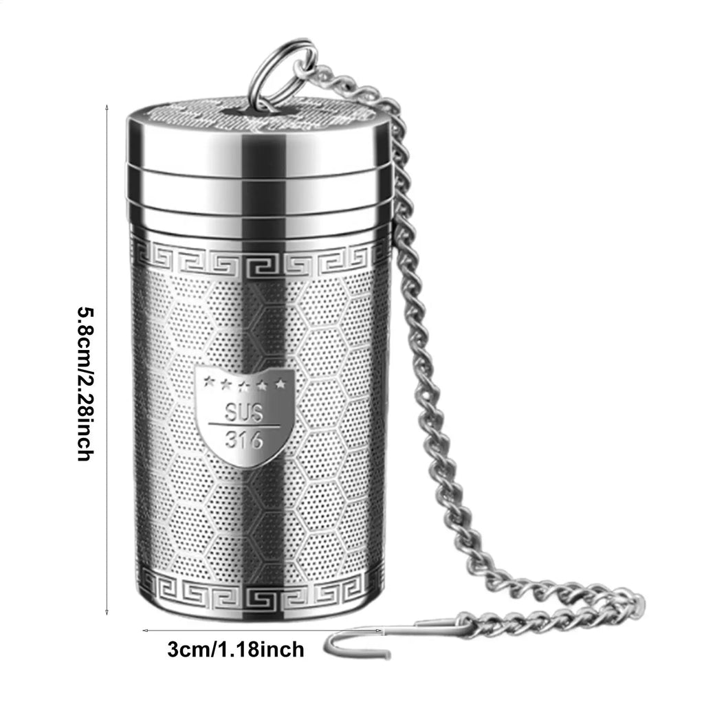 Tea Infuser Stainless Steel Tea Strainer with Extended Chain Hook Extra Fine Mesh Tea Strainers for Loose Tea Teapot Filter Oasis Select