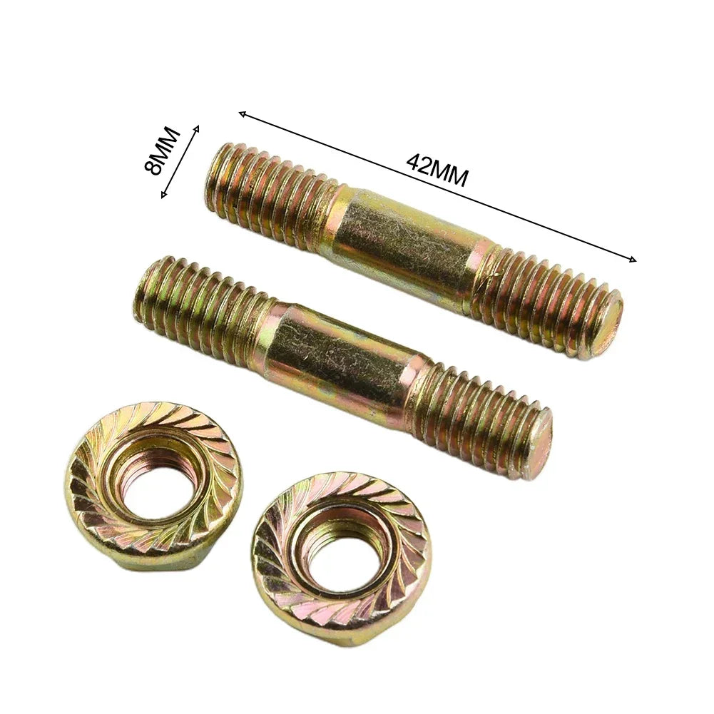 4pcs Set Bar Nuts And Bar Studs/Bolts M8 8mm Chainsaw Chain Saw Replacement Accessories For Baumr-Ag SX62 62cc Tool Parts Oasis Select