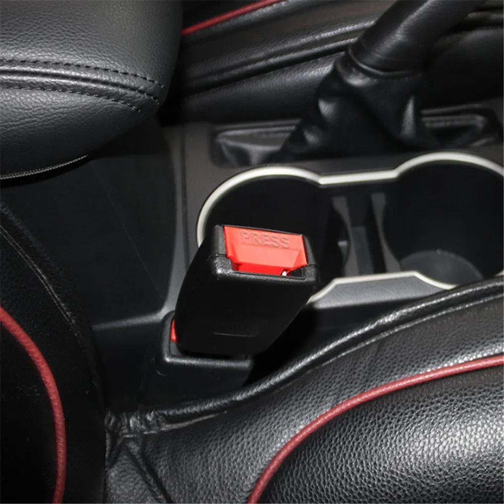 2-Pack Universal Car Seat Belt Extender Clip | Stainless Steel