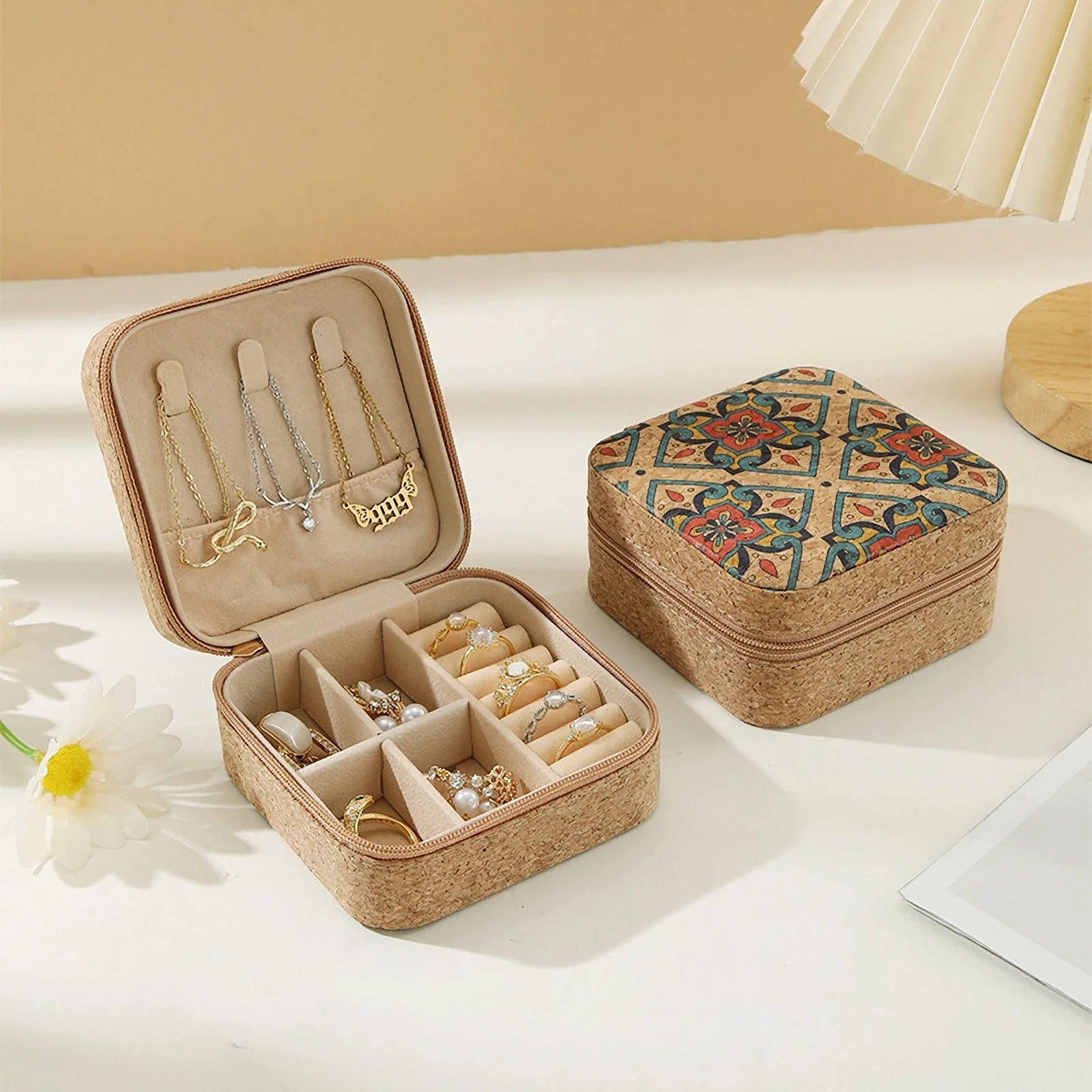 Travel Jewelry Box,Portable Jewelry Organizer Display Storage boxes for Women Girls,for Stud Earrings,Rings,Necklaces, Bracelets Oasis Select B