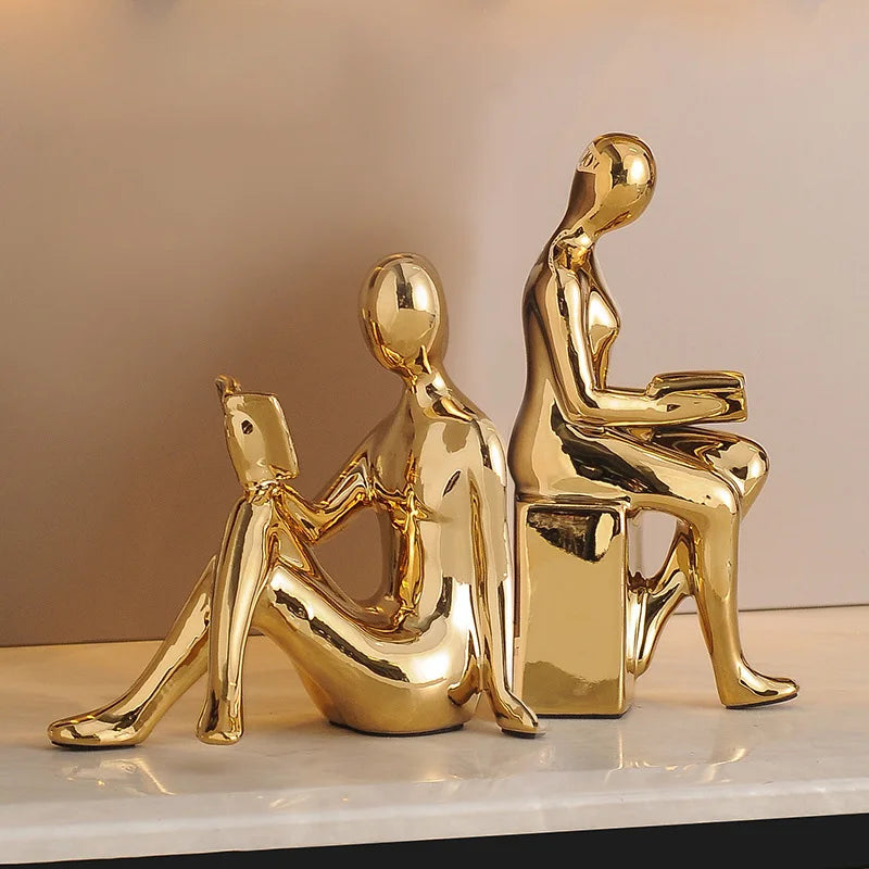 Light Luxury Ornaments High-end Modern Bookends Character Ornaments Home Furnishings Offices Study Decorations Oasis Select B