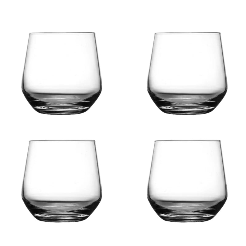 4pcs Crystal Water Cup, Highball Glass, Transparent Glass Cup, Beer, Juice, Mojito, Kitchen and Bar Cocktail Glass Cup, Gift Oasis Select 370ML-4PCS 301-400ml