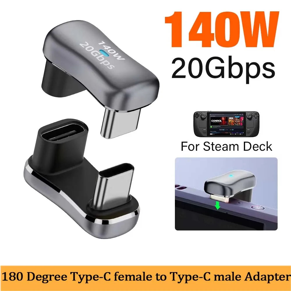 180° USB-C Adapter 20Gbps PD 140W – Steam Deck & Tablets USB-C Adapter Oasis Select