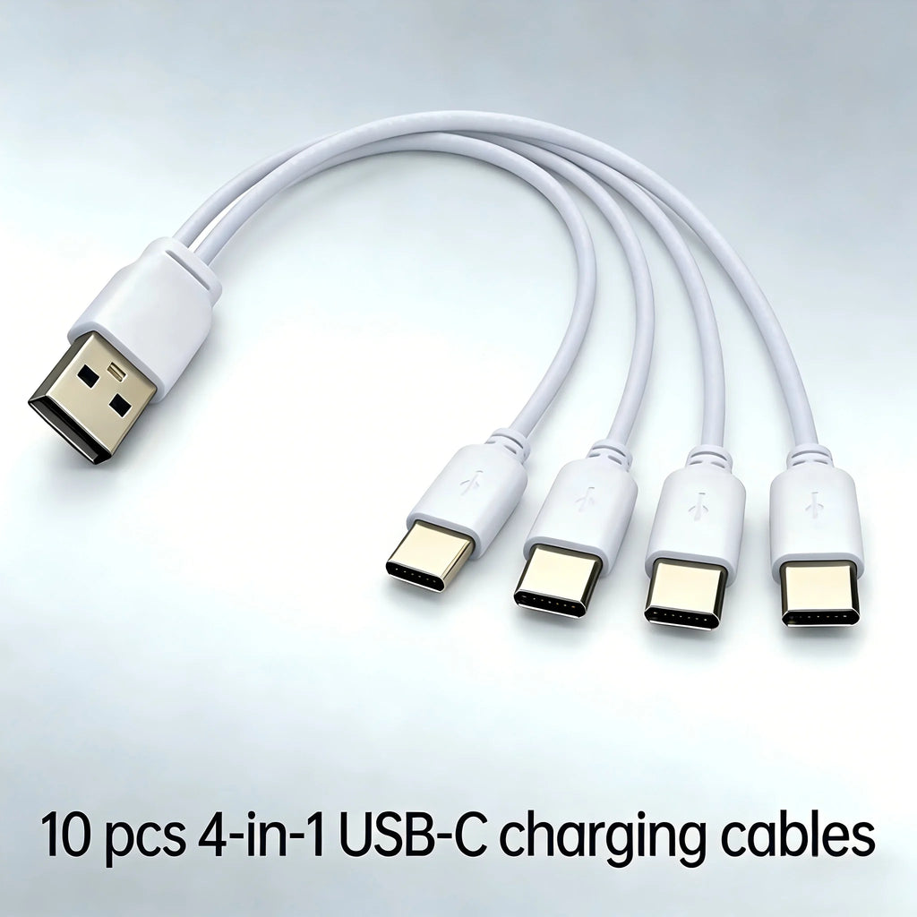 4-in-1 USB-C Charging Cable For Battery And other device Oasis Select 10 PCS Cables