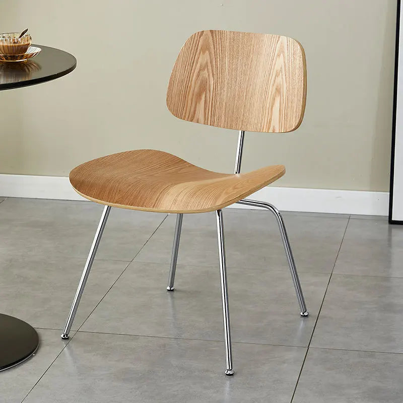Nordic industrial style ant chair wrought iron light luxury meeting room back chair study livingdining chair Durable Oasis Select Log color-A