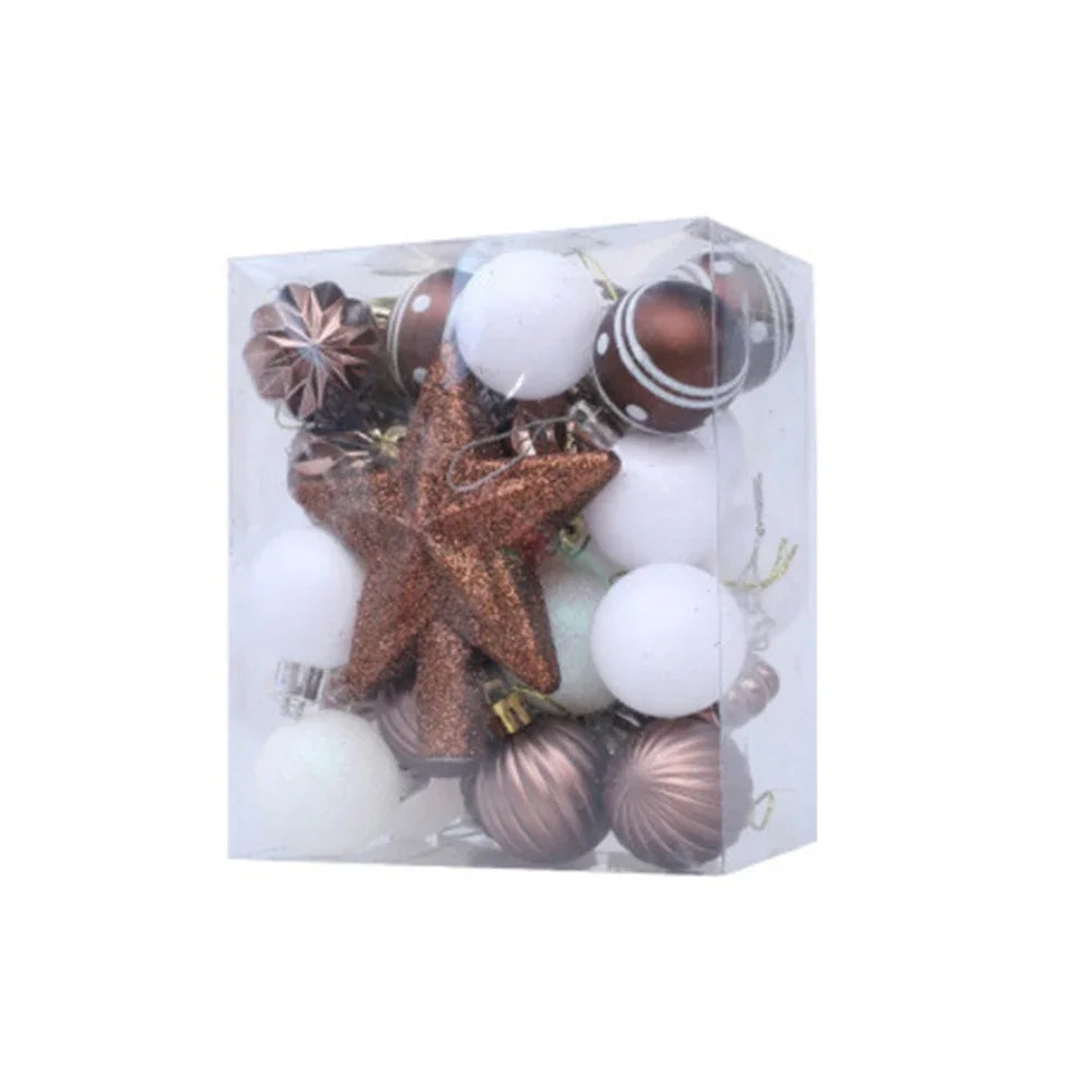 31PCS Christmas Ball Tree Ornament Set Plastic Glitter Christmas Balls For Your Christmas Tree For Effortless Decoration Oasis Select Brown China Mainland