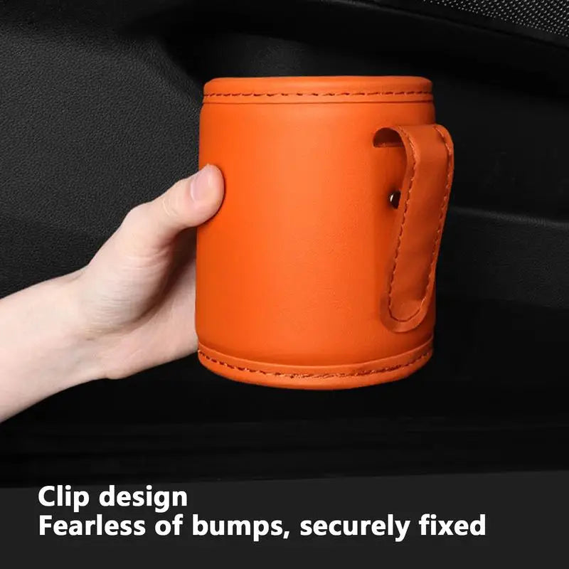 Car Window Cup Holder Leather Drink Storage Box Multi-Functional Automotive Interior Accessories Back Seat Cup Holder Organizer Oasis Select