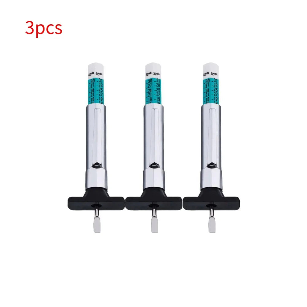 25mm Car Tyre Measuring Pen Universal Tire Tread Pattern Depth Measuring Tool AutomotiveTire Depth Feeler Gauge Tire Ruler Oasis Select 3pcs