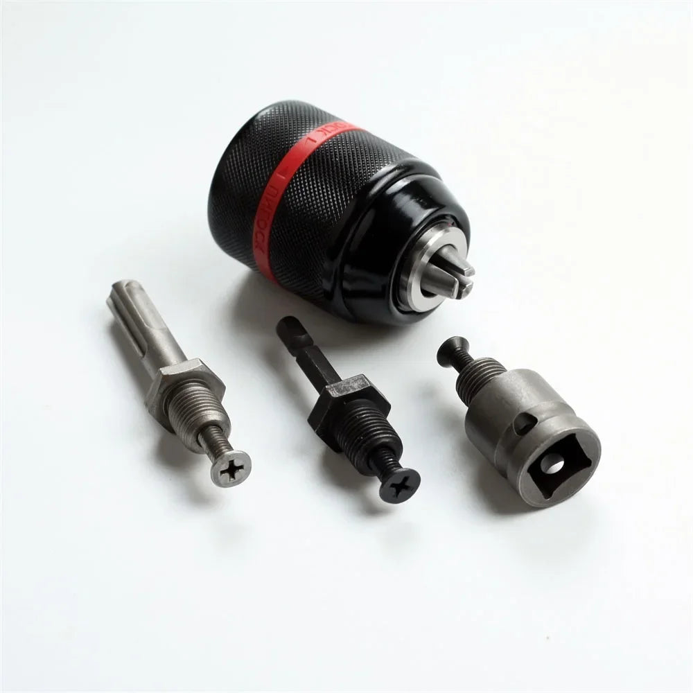 Professional Metal Heavy Duty 1/2-20UNF 1.5-13mm Keyless Drill Chuck Hex Shank/SDS/Socket Square Female Adapter Hardware Tools Oasis Select