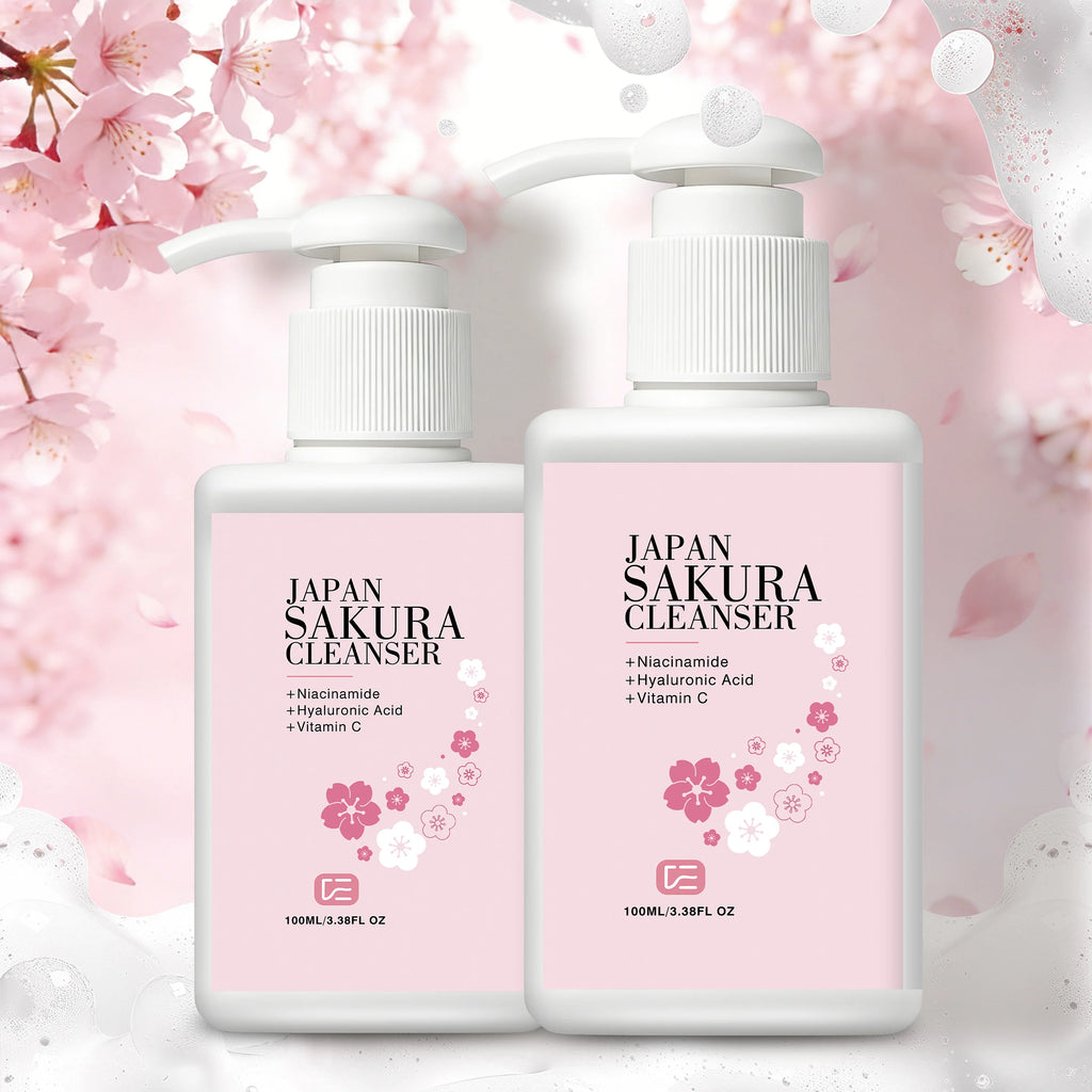 veérenae Japan Sakura Facial Cleanser 2pc – All Skin Types Facial Cleanser Oasis Select