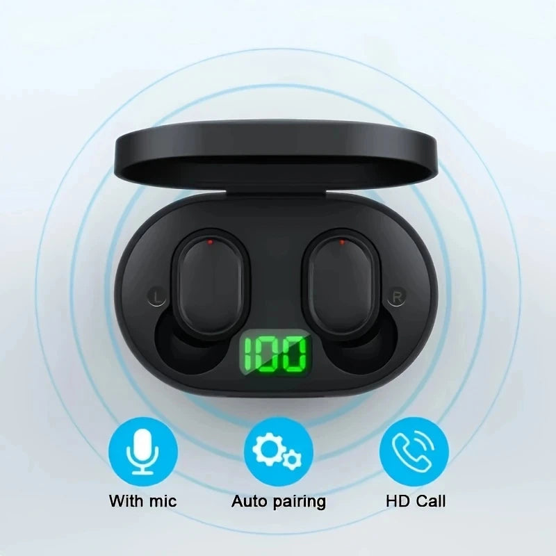 TWS Wireless Bluetooth Headset Bluetooth Earphones Wireless Bluetooth Headset Sport Headphones LED Earbuds with Mic Oasis Select