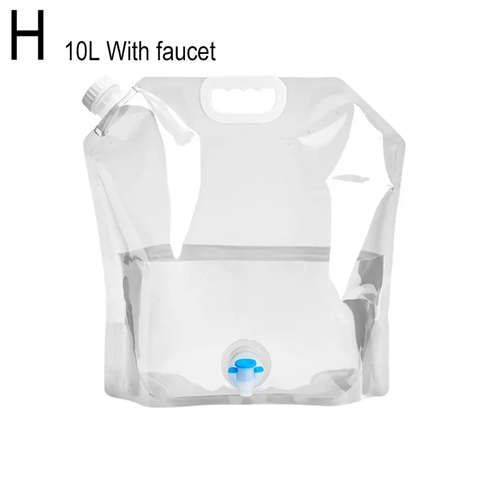 5/10L Portable Camping Water Bag Foldable Drinking Water Bucket Large Capacity Water Container For Outdoor Travel Lightweight Oasis Select H