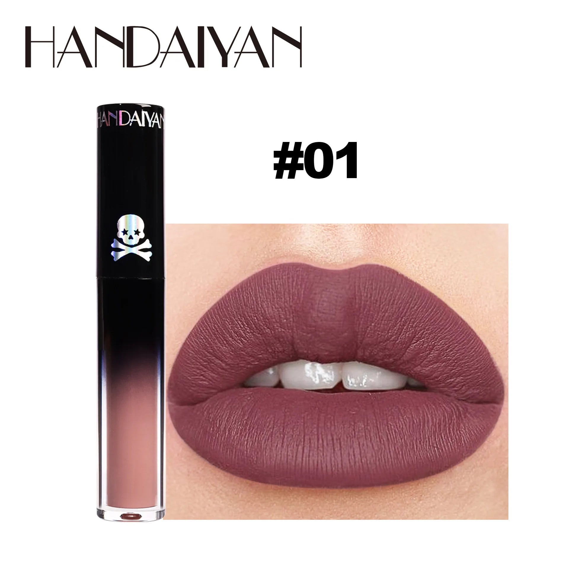 Handaiyan Matte Vampire Lip Gloss – Black & Purple Waterproof