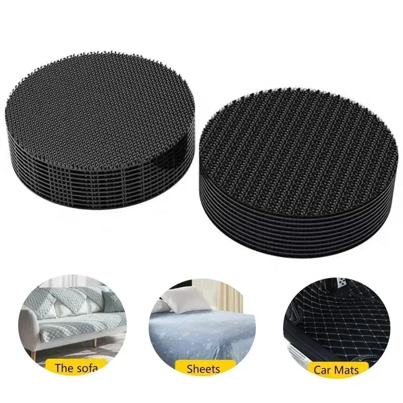 Scratch Very Strong Adhesive Velcros Tape Attaches Self-adhesive Cable Organizer Diy Car Floor Mats Carpet Fasteners Sewing Auto Oasis Select Round 5x5 60pcs -30 set