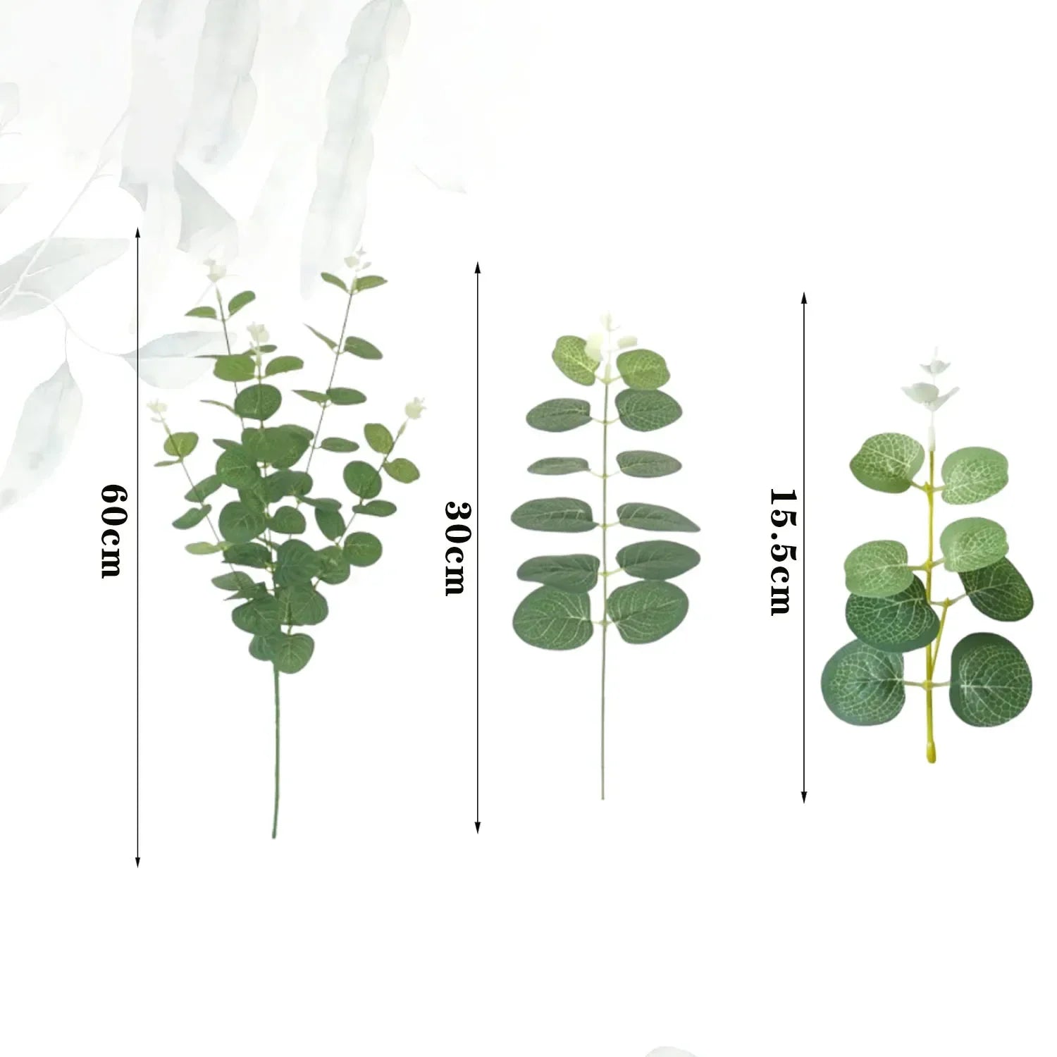 10-100PCS 3 Kinds Eucalyptus Leaves Artificial Silver Dollar Leaves Picks Dried Eucalyptus Home Decoration Party Decoration Oasis Select