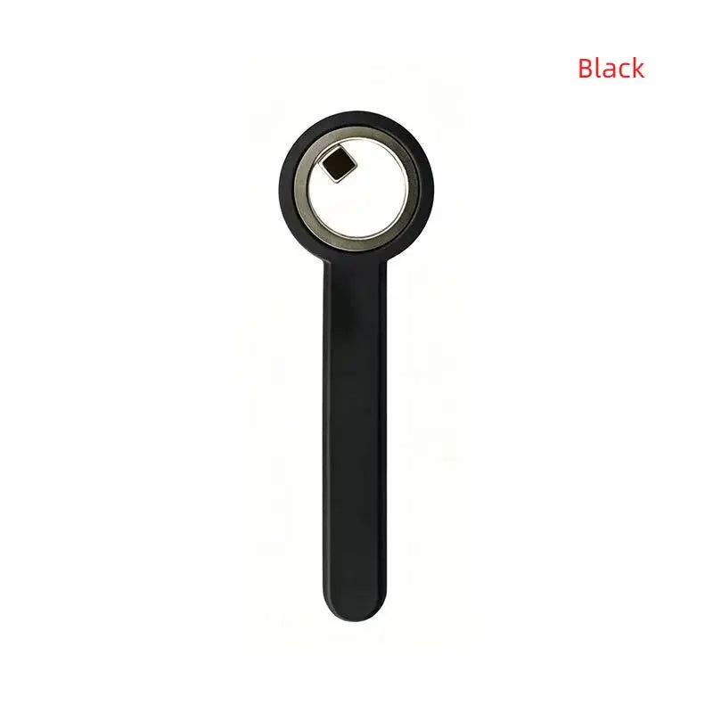 Round Cat Eye Magnet Ring with Handle, Hollow Strong Magnetic Nail Art Tool for DIY Gel Nail Polish Cat Eye Effect Oasis Select Black