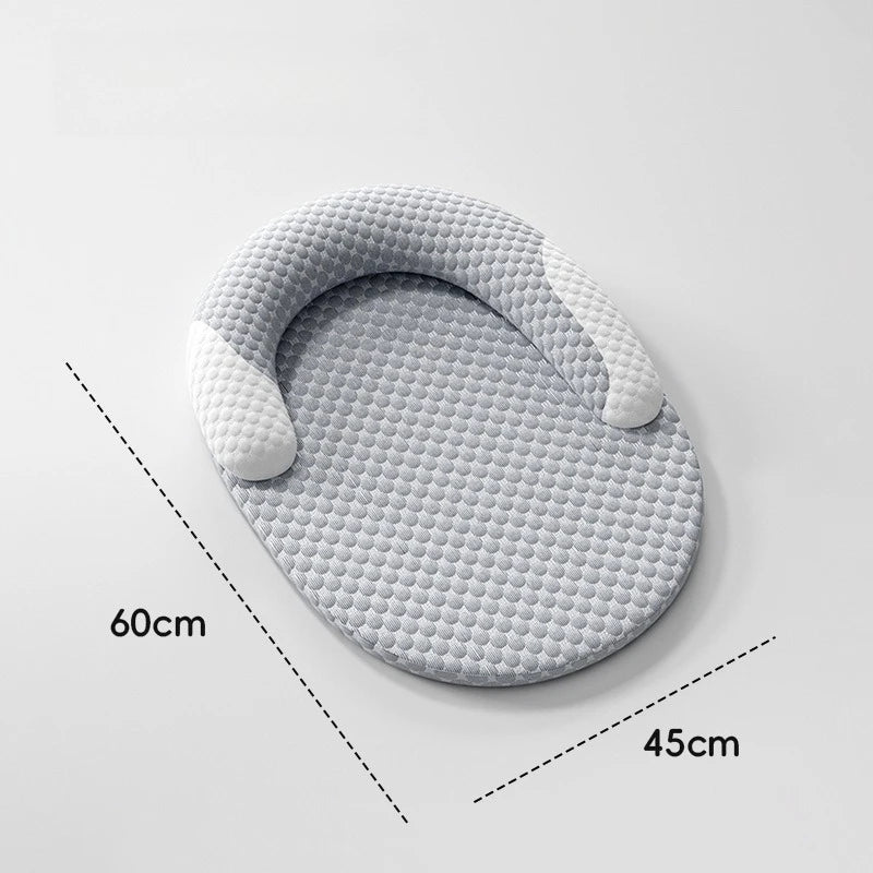 Breathable Heat Dissipation Cooling Dog Bed Summer Ice Silk Cat Mat Oval Pet Nest Cooling Pad for Small Medium Large Dogs Cats Oasis Select M 60X45CM