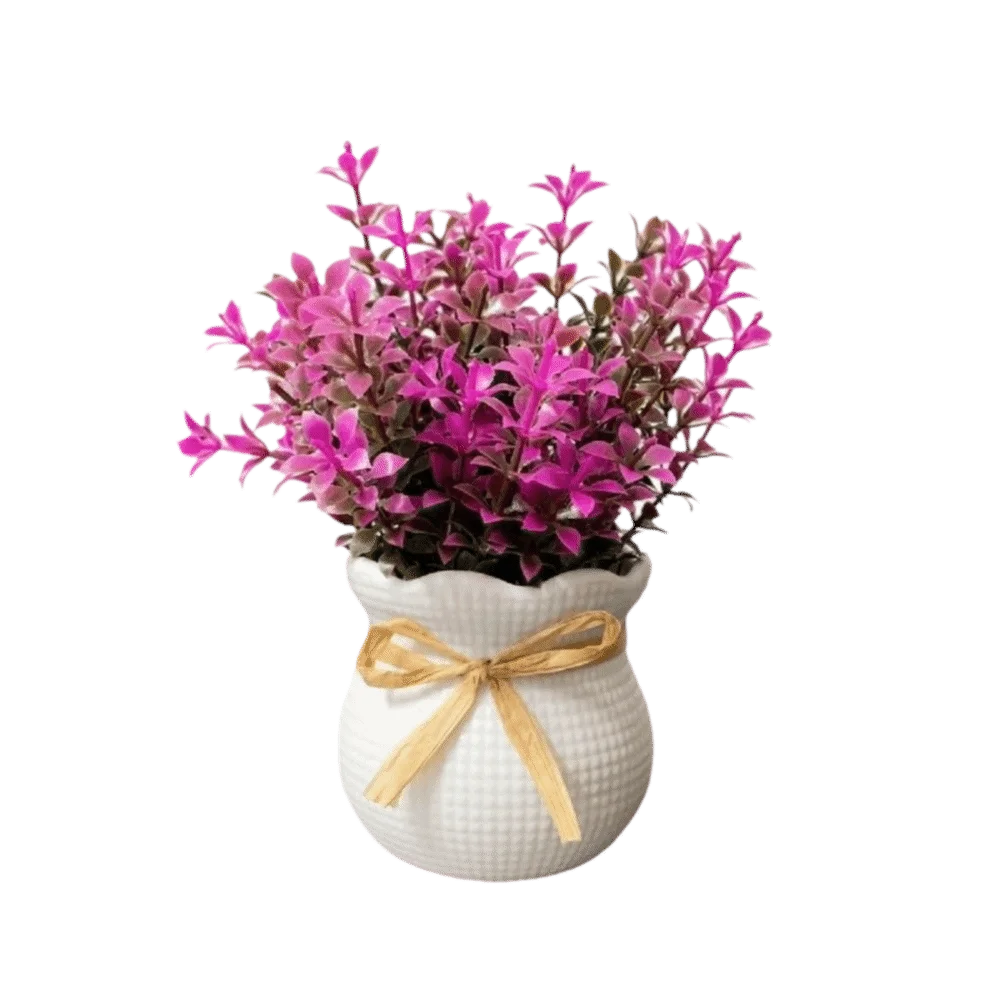 Artificial Bonsai Flower Plant & Vase – Indoor Home Décor