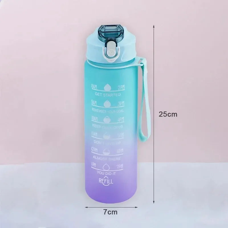 900ML Sports Water Bottle with Time Marker Leak-proof Cup Motivational Portable Water bottle Sport Fitness BPA Free Oasis Select