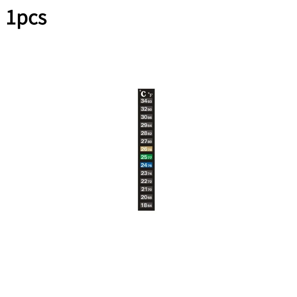 Digital Aquarium Home Stick-on Thermometer Fish Tank Strip Dual Scale C/F Discolor Temperature Measurement Sticker Tools Oasis Select 1pcs
