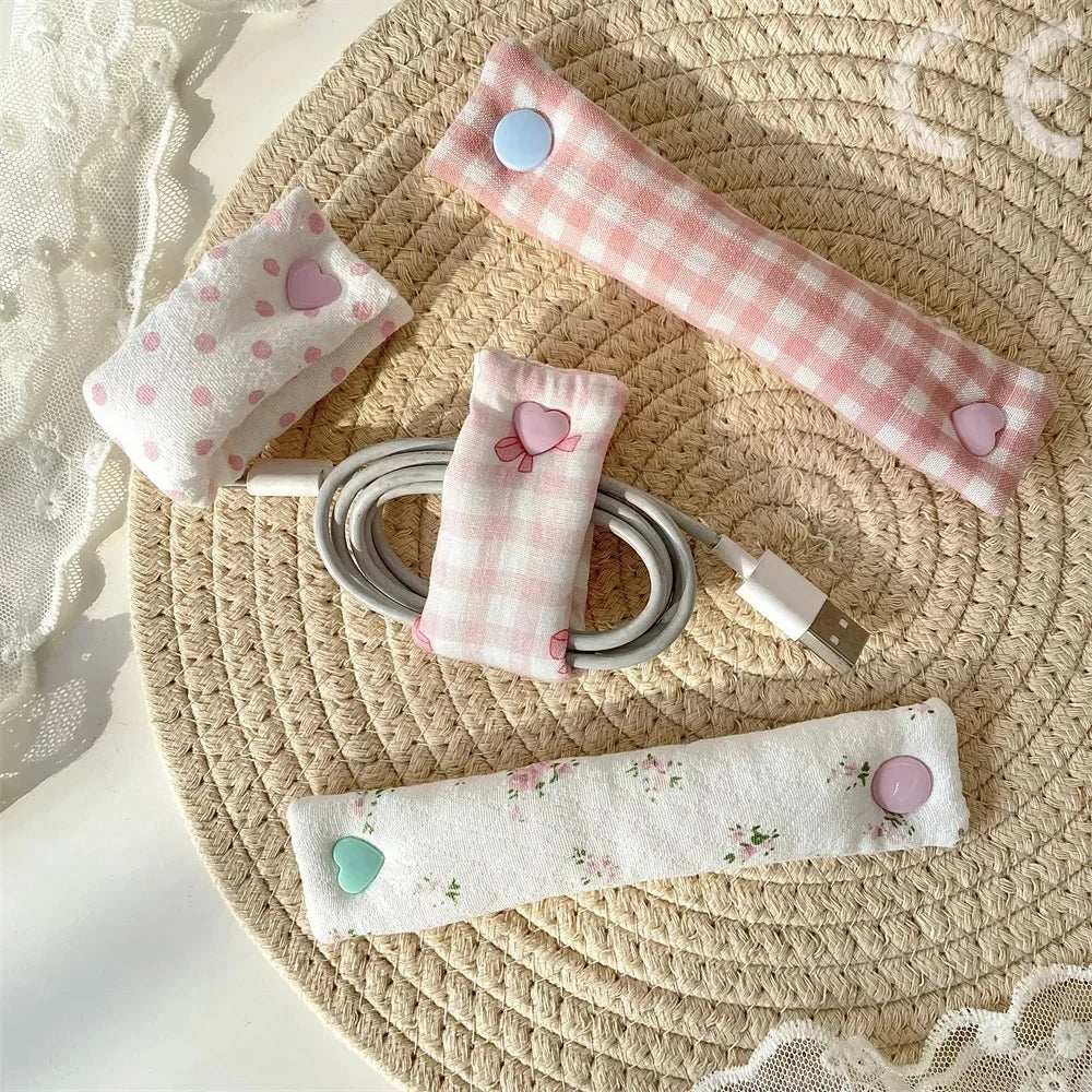 Floral Cable Ties – Cute Reusable Cloth Cord Organizer Straps Cable Cord Organizer Oasis Select