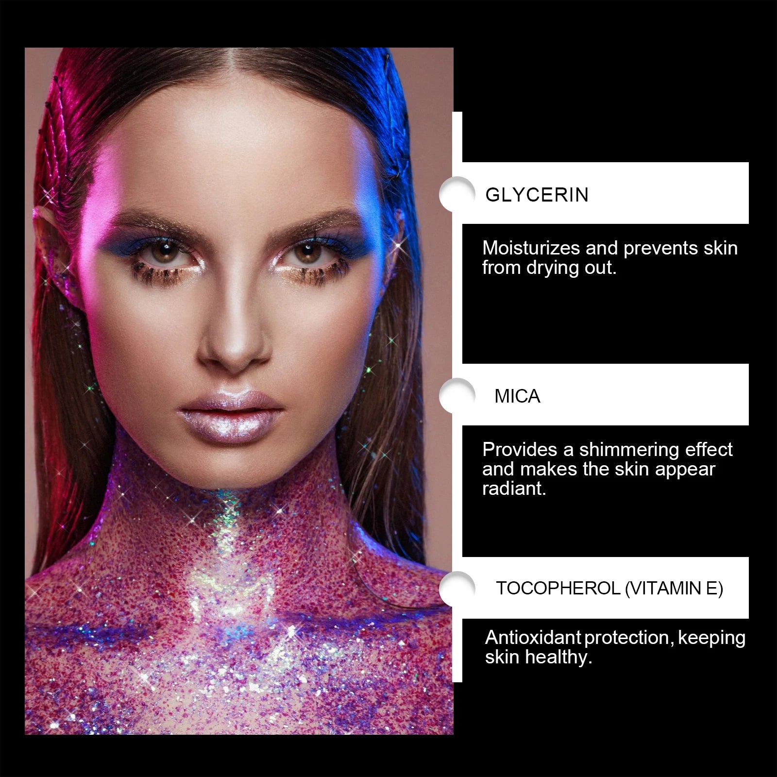Stage & Festival Glitter Spray - Hair & Body Highlight Sparkling Formula, Ideal for Party Carnival & Holiday Atmosphere Oasis Select
