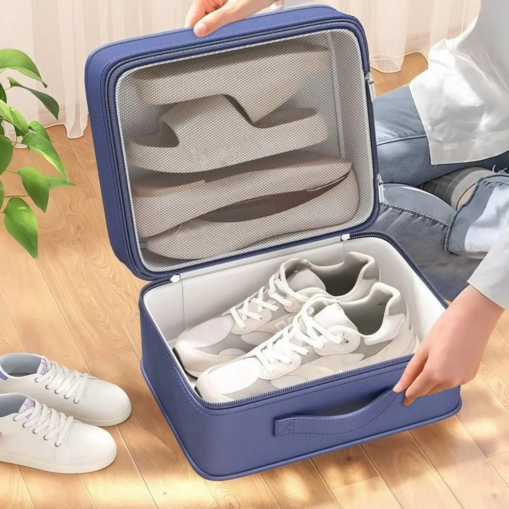 Upgraded Multi-layer Travel Shoe Bag Zipper Sturdy Sneakers Storage Bag Waterproof Portable Storage Box Store 4 Pairs of Shoes Oasis Select