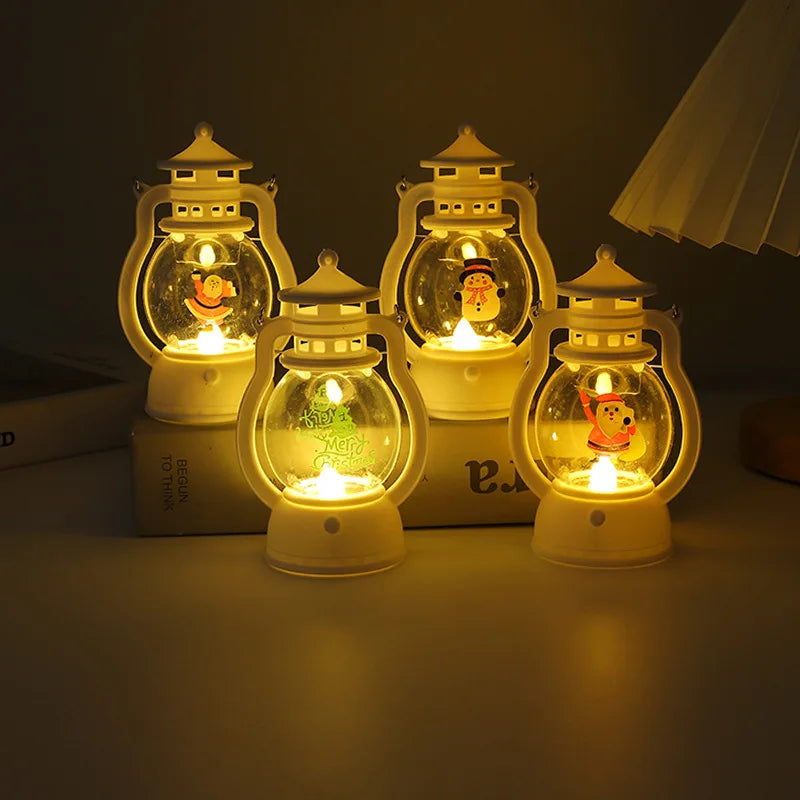 Christmas Decoration Led Light Small Oil Lamp Desktop Decoration Hand Lamp Window Shopping Mall Elderly Dress Up Lamp Oasis Select