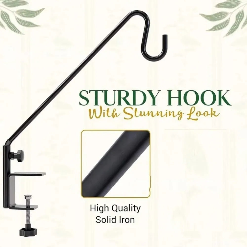 360° Rotating Bird Feeder Hook | Adjustable Steel Rail Hook