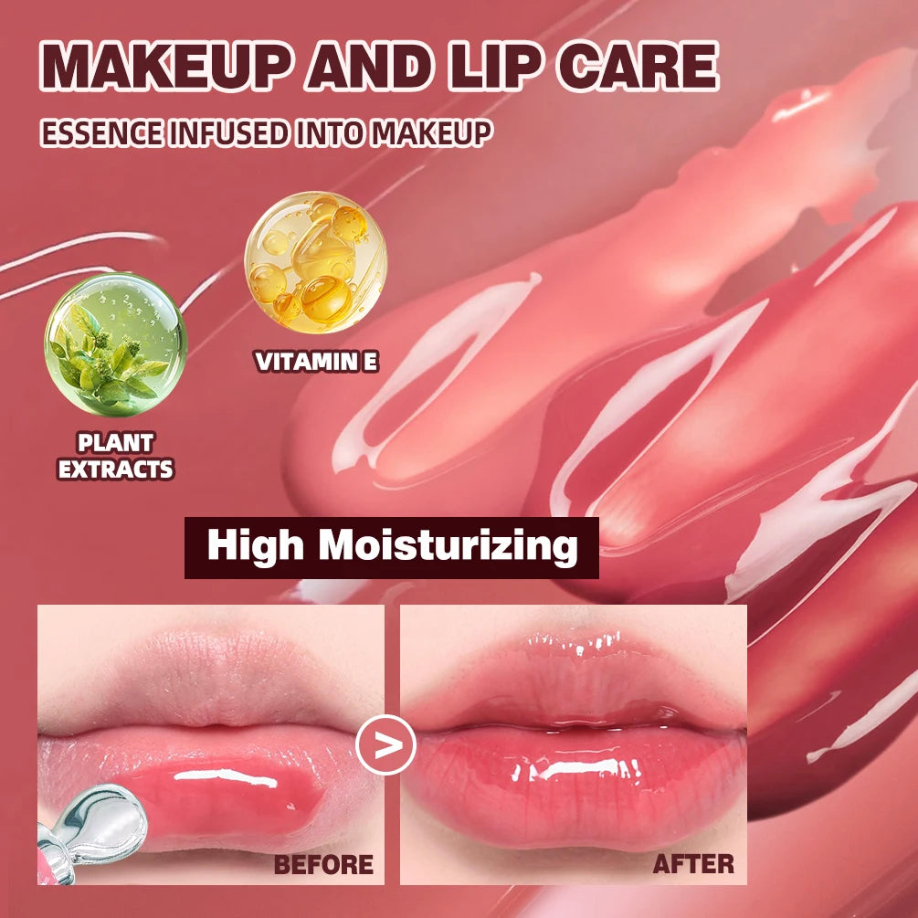 QIBEST Crystal Jelly Lip Gloss Tint – Mirror Shine & Hydrating