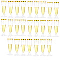 25pcs 150ml Disposable Cups Sparkling Champagne Bar Cups Plastic Champagne Flutes Clear Toasting Glasses for Weddings Party Oasis Select Gold-rim-25PCs 25pcs