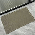 Linen Woven Doormat and Bath Mat with Waffle Design Quick Drying Super Absorbent with Jute Backing for Nordic Home Style Oasis Select olive green 43 61CM