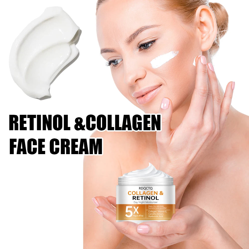 Retinol Collagen Day & Night Cream | Hyaluronic Acid + Vitamin E Face Moisturizer Cream Oasis Select