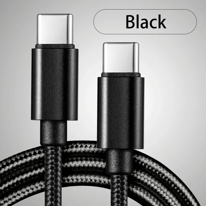 60W USB-C to USB-C Nylon Braided Fast Charging Cable 1m 3m USB-C Charging Cable Oasis Select Type-c to Type-c 1 1m