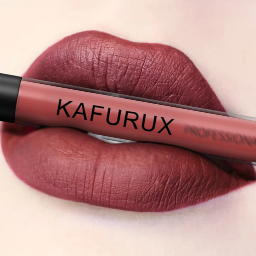 KAFURUX Matte Liquid Lipstick – Velvet, High Pigment, Waterproof