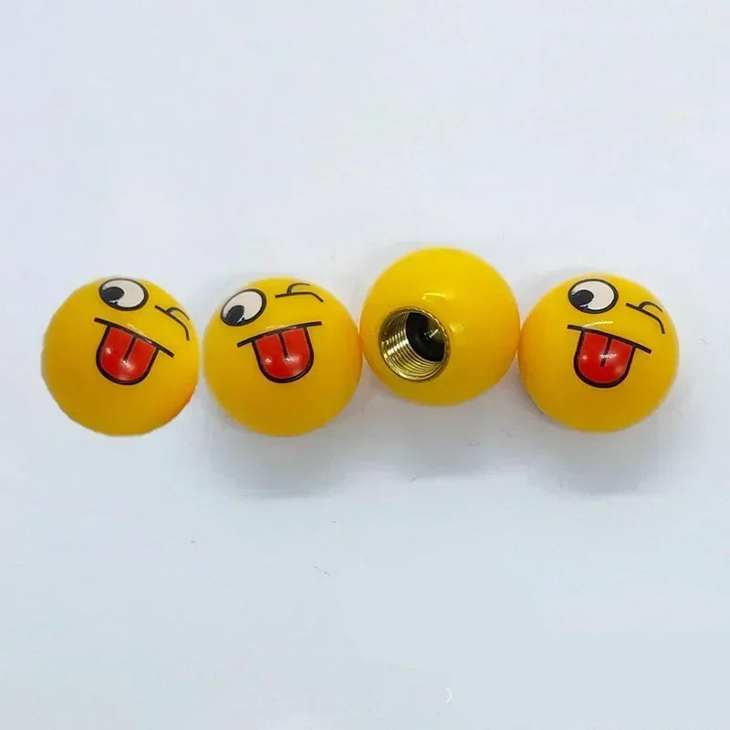 4PC Car Tire Valve Cap Easy to Install, Prevents Air Leakage, Personalized and Fun Valve, Suitable for Most Vehicles Accessories Oasis Select D