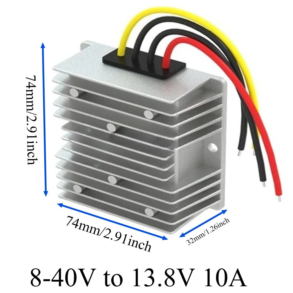 8V-40V to 12V 13.8V 19V 3A 6A 10A 15A 20A 25A 30A DC DC Voltage Stabilizer Power Converter Regulator Boost Buck LED Solar Car Oasis Select 8-40V to 13.8V 10A