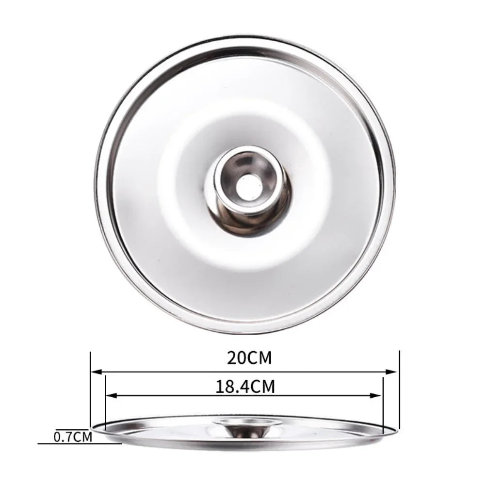 New 10-24cm Round Pot Lid Thicken Stainless Steel Lid Pot Cover Universal Replacement Saucepan Cover Kitchen Supplies Oasis Select 20cm